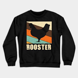 Retro Rooster Crewneck Sweatshirt